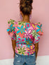 Enchanting Floral Ruffle Blouse