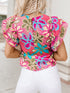 Enchanting Floral Ruffle Blouse