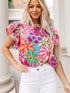 Chic Floral Print Top