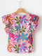 Chic Floral Print Top