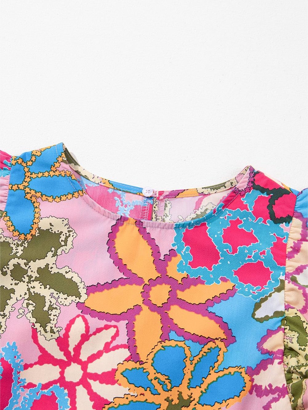 Enchanting Floral Ruffle Blouse