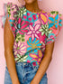 Enchanting Floral Ruffle Blouse