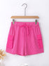 Vibrant Pink Corded Texture Cargo Shorts