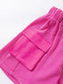 Vibrant Pink Corded Texture Cargo Shorts