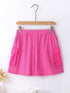 Vibrant Pink Corded Texture Cargo Shorts