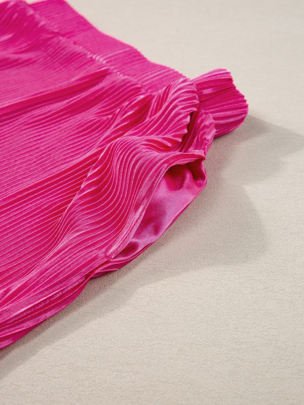Women's Pink Pleated Shorts and Top Set