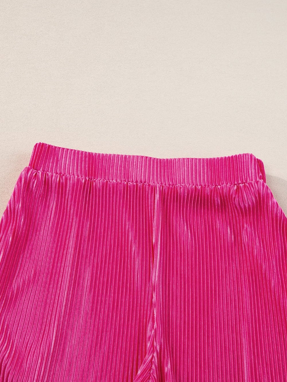 Women's Pink Pleated Shorts and Top Set