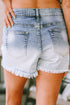 Vintage Sky Blue Distressed Denim Shorts