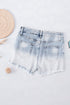 Vintage Sky Blue Distressed Denim Shorts