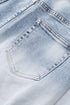 Vintage Sky Blue Distressed Denim Shorts