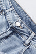 Vintage Sky Blue Distressed Denim Shorts