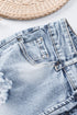 Vintage Sky Blue Distressed Denim Shorts