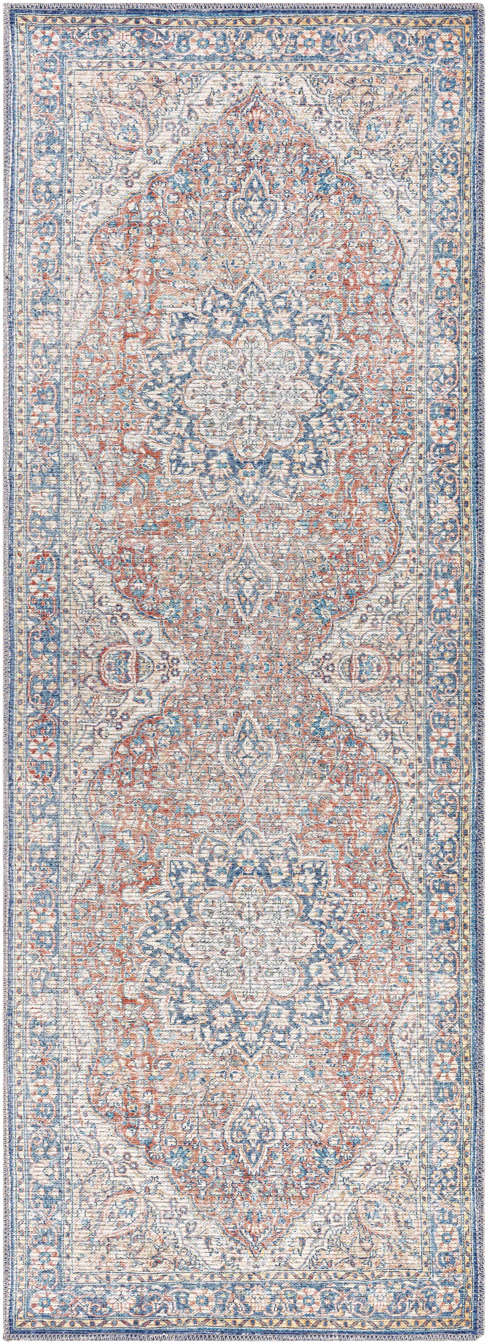 Alfombra lavable Wacousta roja y azul - Edición limitada