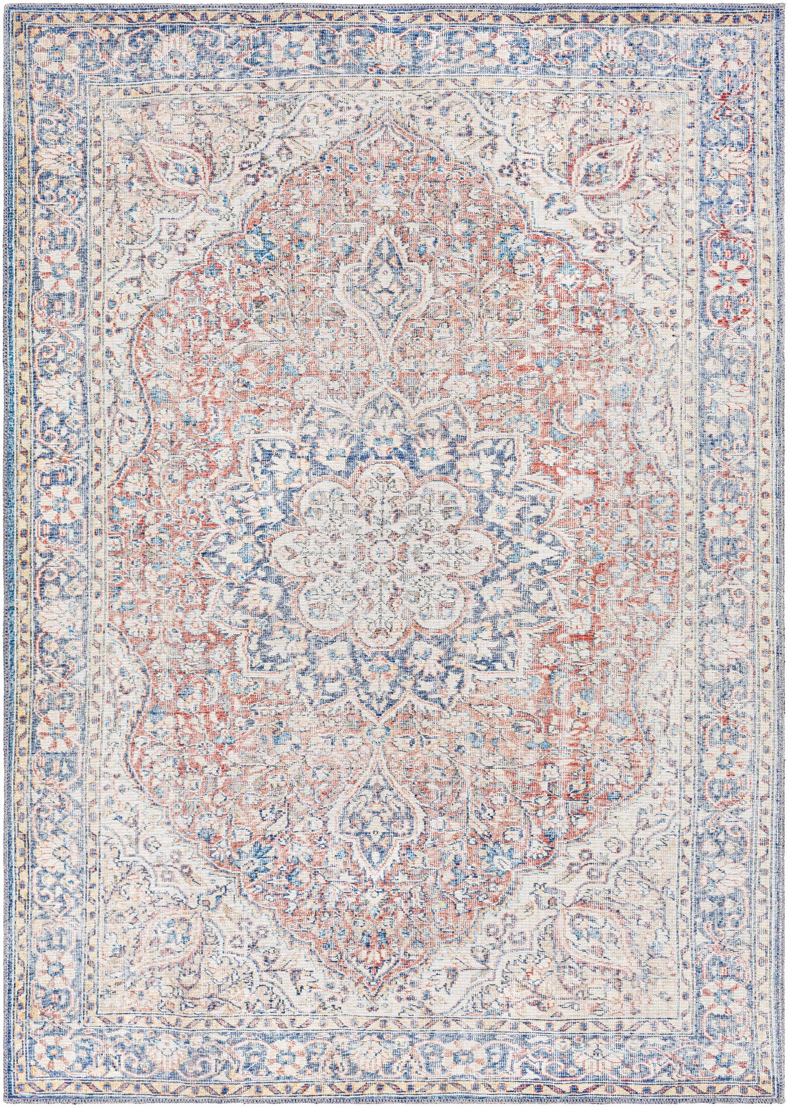 Alfombra lavable Wacousta roja y azul - Edición limitada