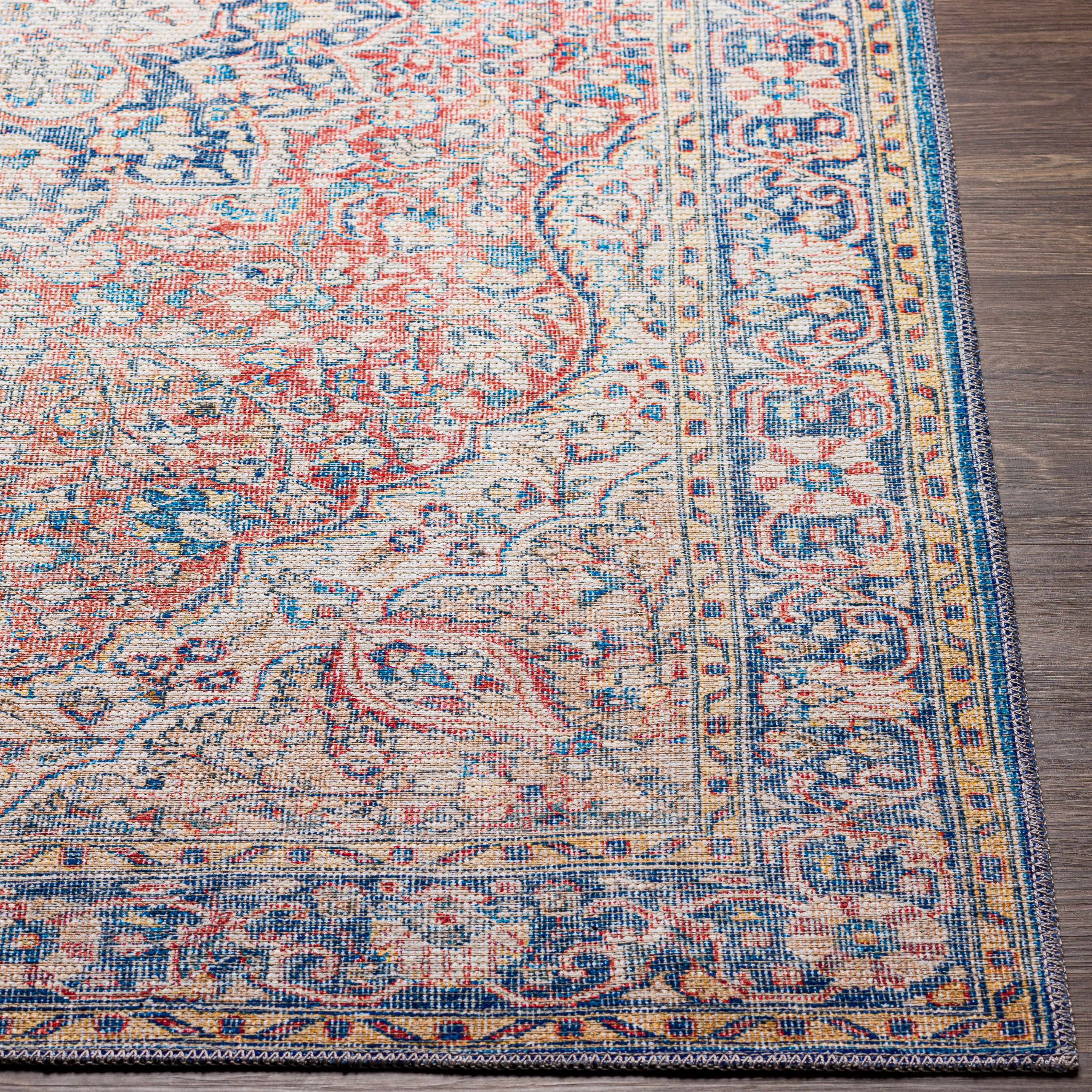 Alfombra lavable Wacousta roja y azul - Edición limitada