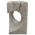 Lavabo independiente con pedestal de diseño de travertino de nogal con forma de hogar (ancho) 18" (largo) 18" (alto) 33"