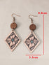 Western Blossom Wood Drop Earrings