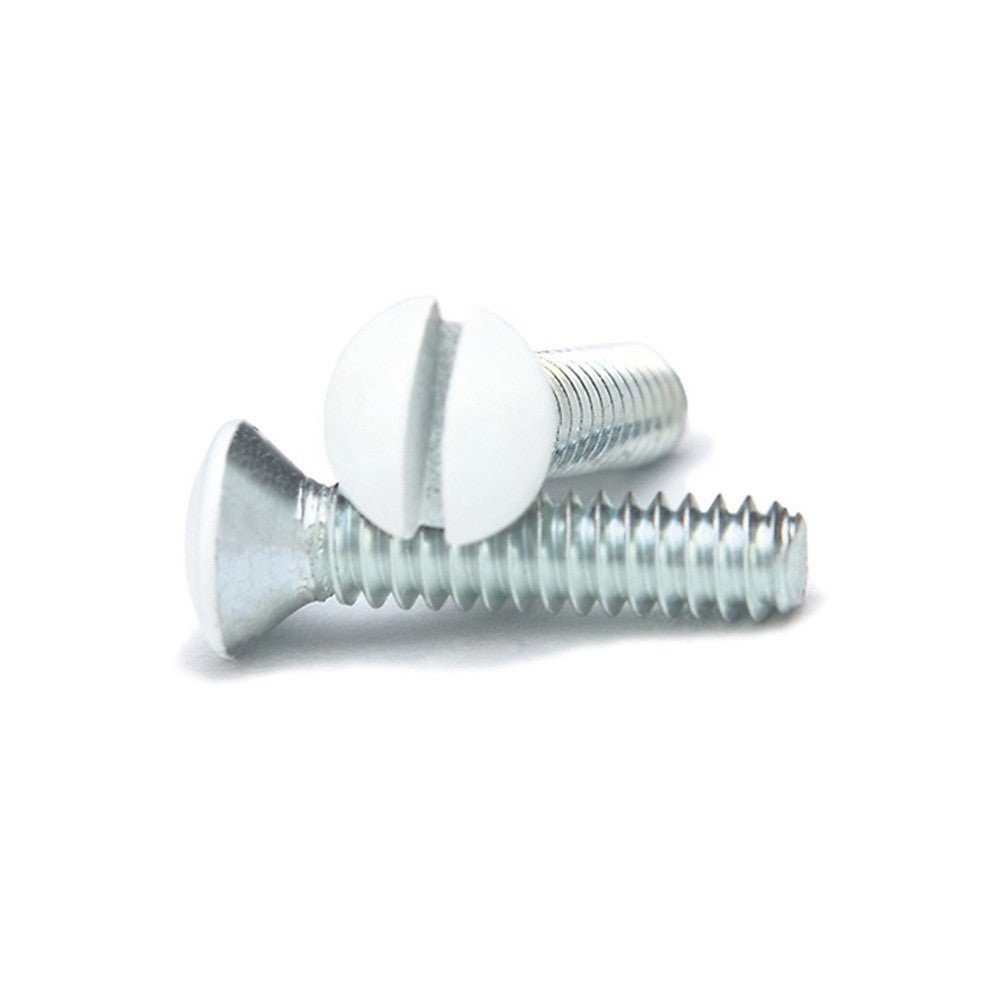 Tornillos para placa de pared de 3/4 de pulgada de color blanco (paquete de 10)