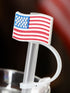 American Flag PVC Straw Lid for Patriotic Parties and BBQs