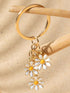 Dainty White Daisy Keychain Decor