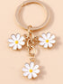 Dainty White Daisy Keychain Decor