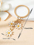 Dainty White Daisy Keychain Decor