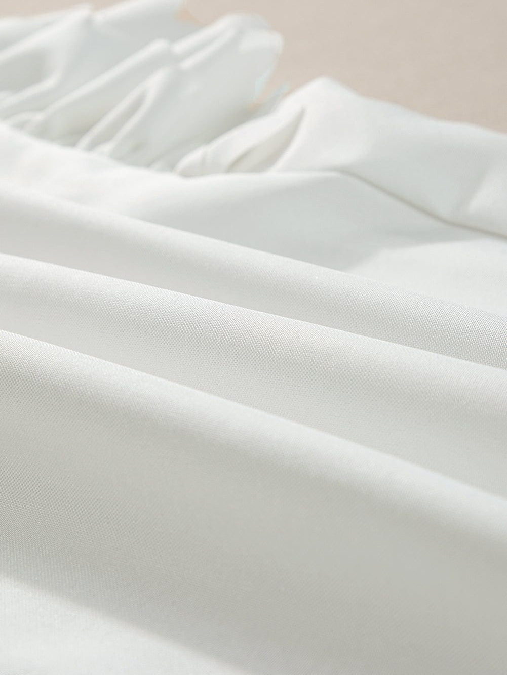 Modern White Ruffle Top
