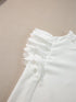 Modern White Ruffle Top