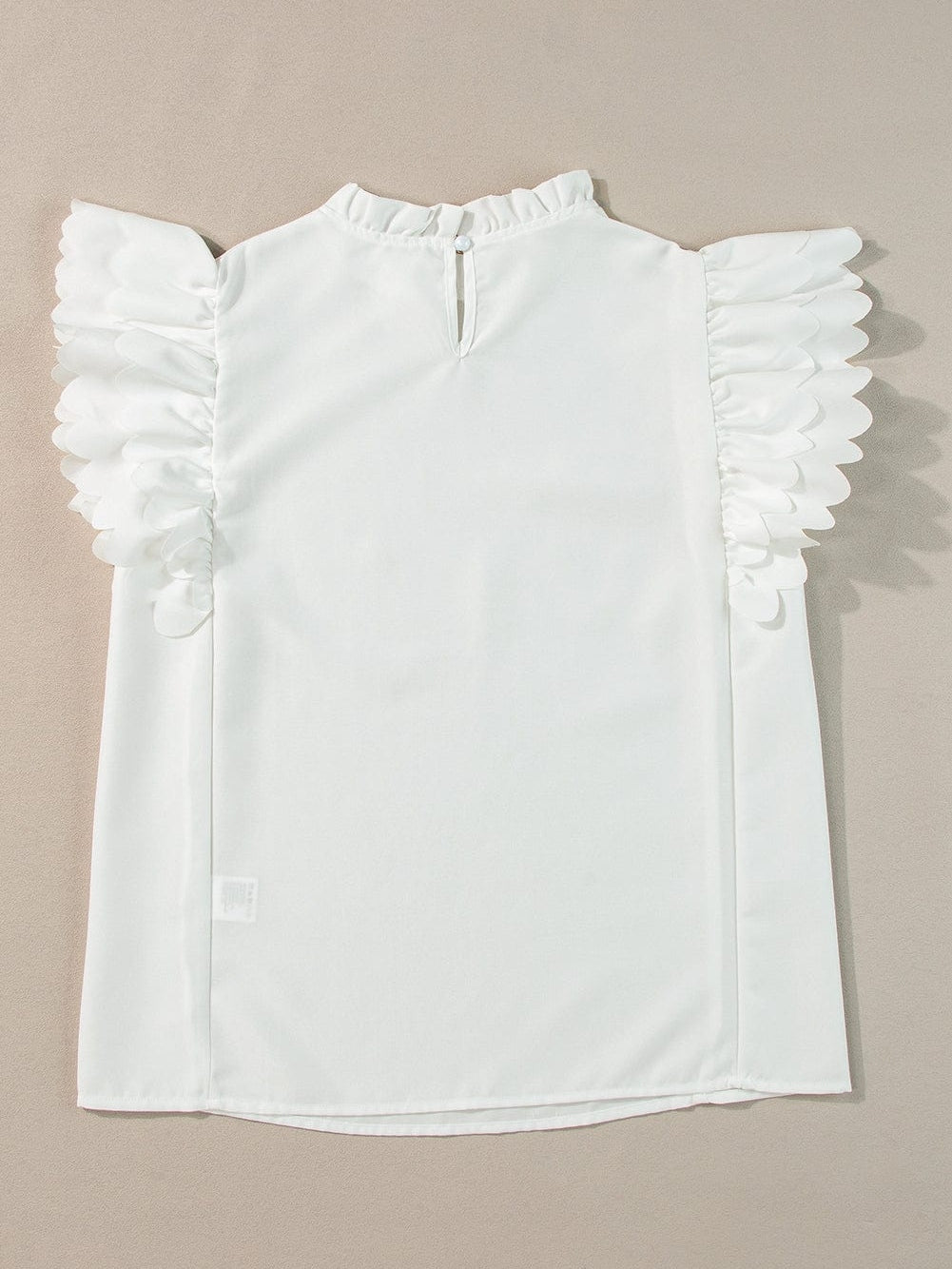 Modern White Ruffle Top