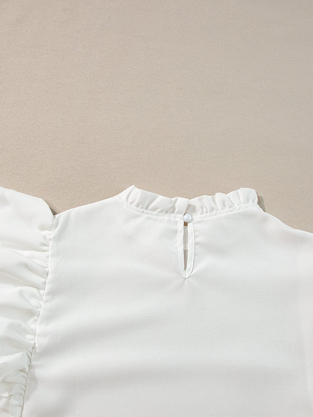 Modern White Ruffle Top
