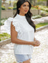 Modern White Ruffle Top