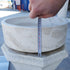 Natural Stone White Limestone Vessel Sink Polished (D)16" (H)6"