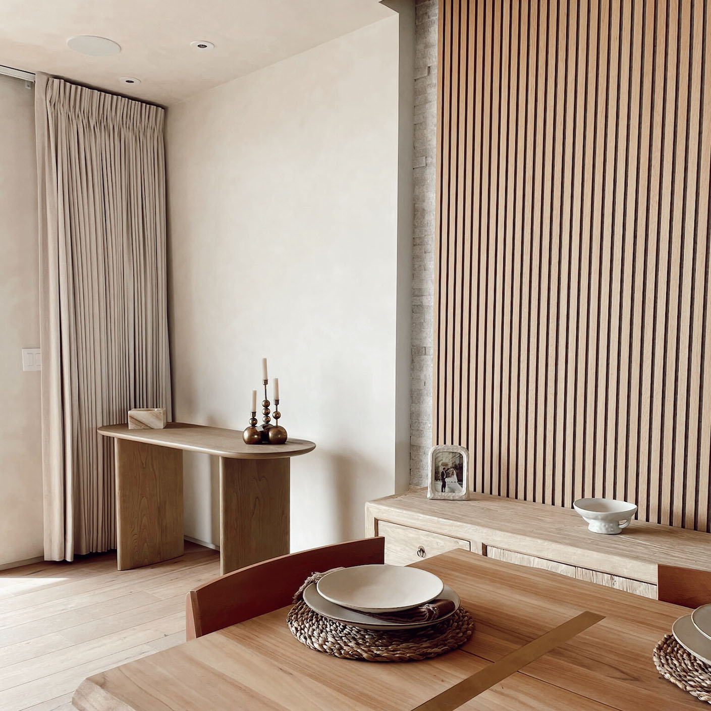 White Oak (Grey Felt) Willow Panel (8' height)
