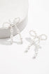 Elegant White Pearl Bowknot Stud Earrings
