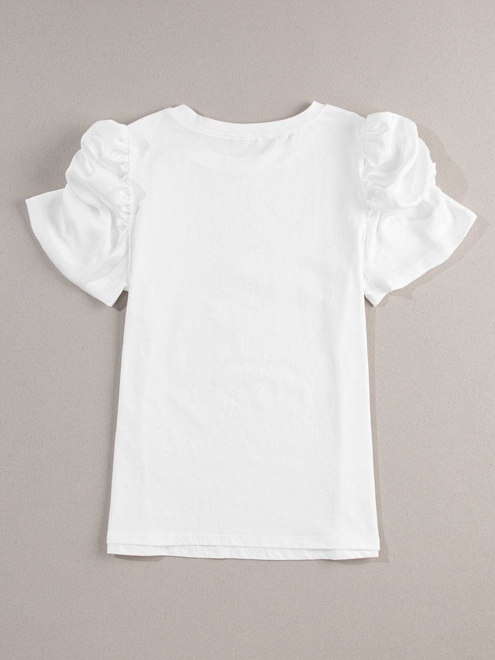 Effortless Chic White Puff Sleeve Top