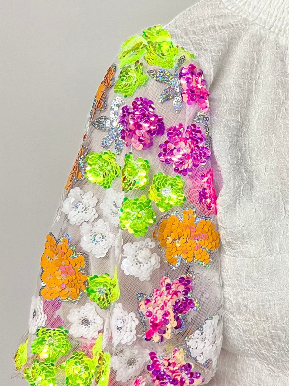 Short Sleeve Sequin Embellished Top