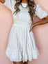 Off-Shoulder White Mini Dress