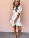 Off-Shoulder White Mini Dress