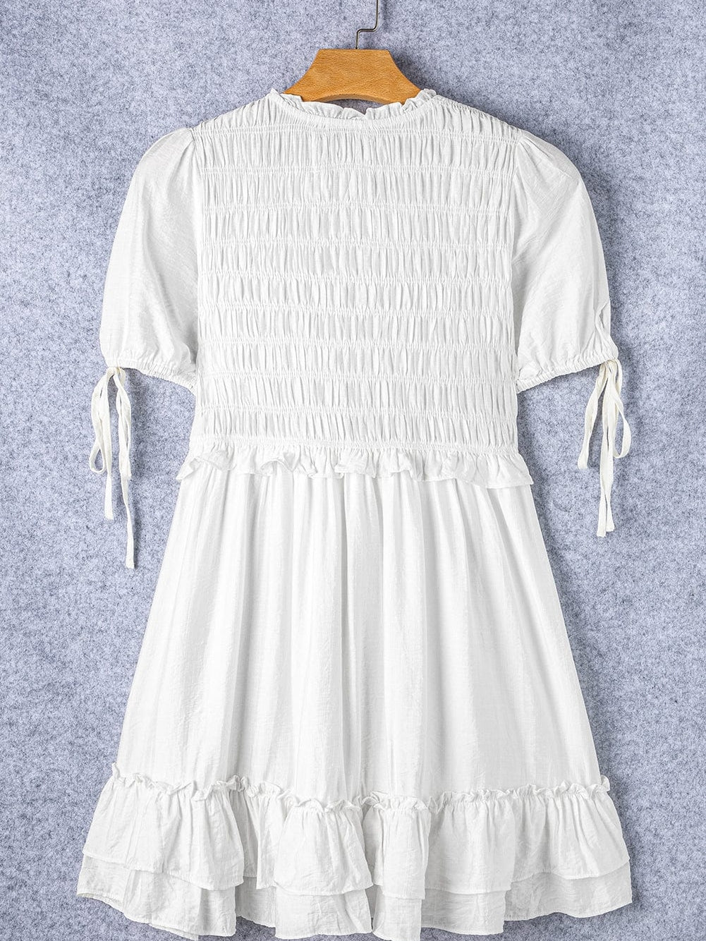 Off-Shoulder White Mini Dress