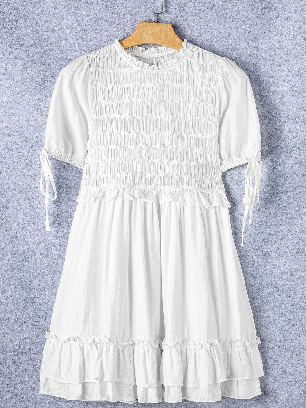 Off-Shoulder White Mini Dress