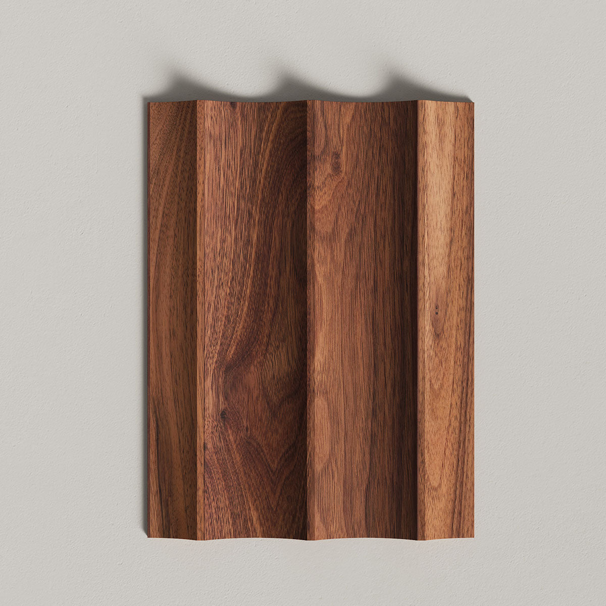 Muestras de paneles de madera estriados
