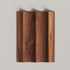 Muestras de paneles de madera estriados
