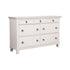Cómoda Winchester de 7 cajones, color blanco