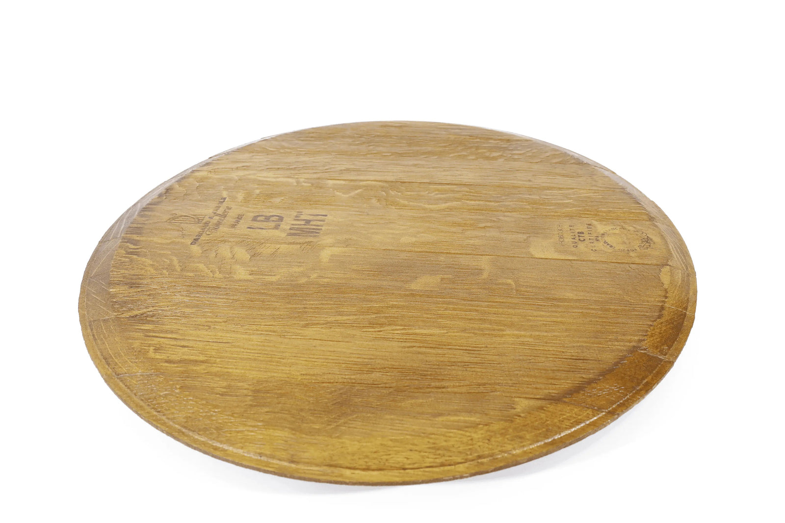 Cabeza de barril de roble terminada con respaldo instalado (tapa, tapa de barril, madera, vino, whisky, marcas de tonelería, regalo para él, papá, proyecto)