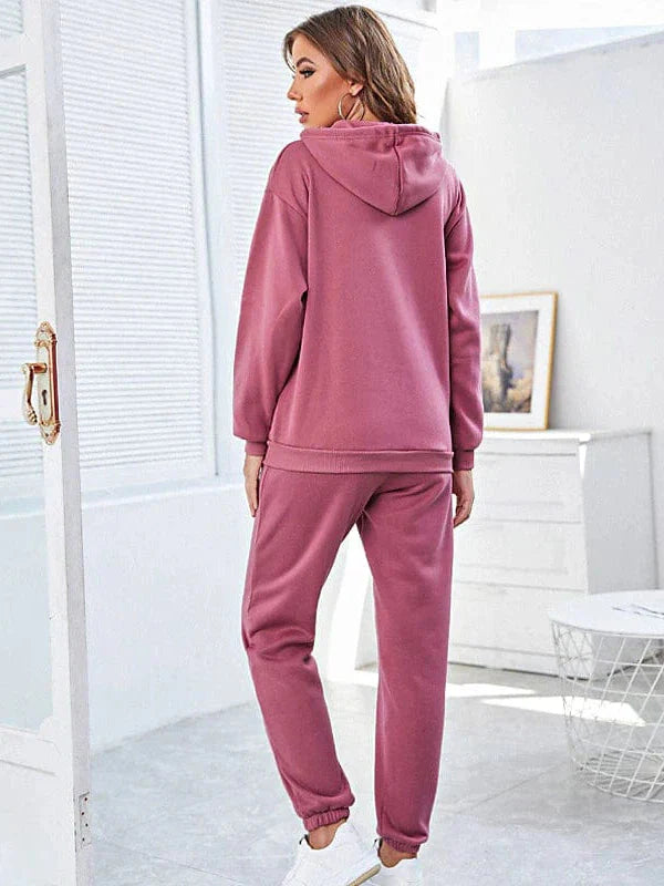 Women's Breathable Fleece Hoodie and Pants Set