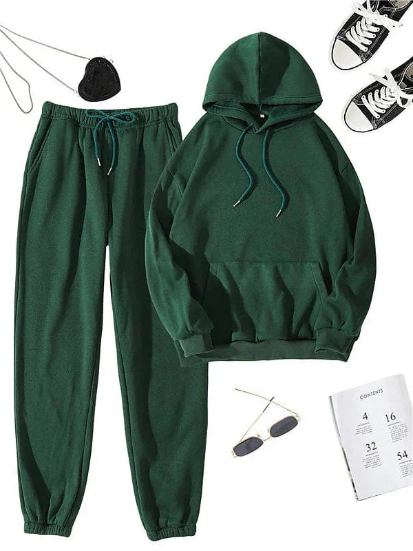 Women's Breathable Fleece Hoodie and Pants Set