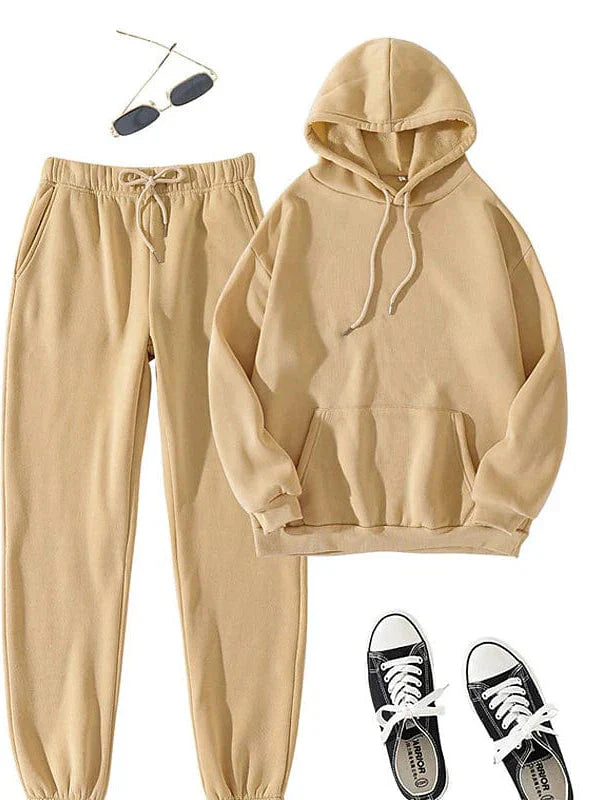 Women's Breathable Fleece Hoodie and Pants Set