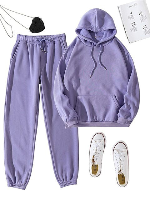 Women's Breathable Fleece Hoodie and Pants Set