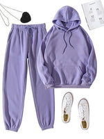 Women's Breathable Fleece Hoodie and Pants Set