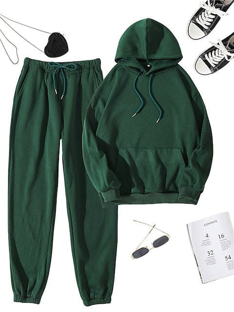 Women's Breathable Fleece Hoodie and Pants Set